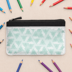 Maths pencil case with einstein pattern