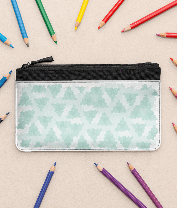 Maths pencil case with einstein pattern