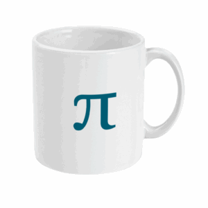 Maths mug with Pi symbol