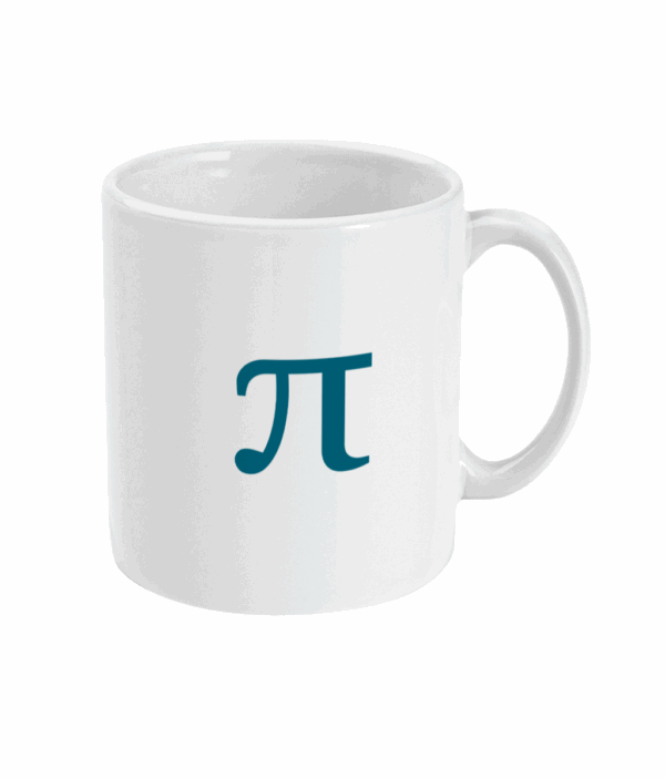 Maths mug with Pi symbol